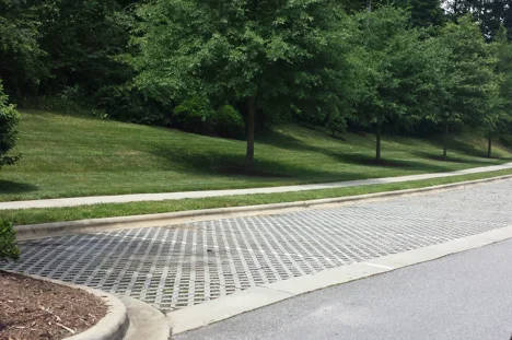 Turf Block System to act as Pervious Surface for Overflow Parking Area