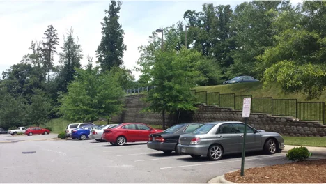 Access Road and Parking with Retaining Wall